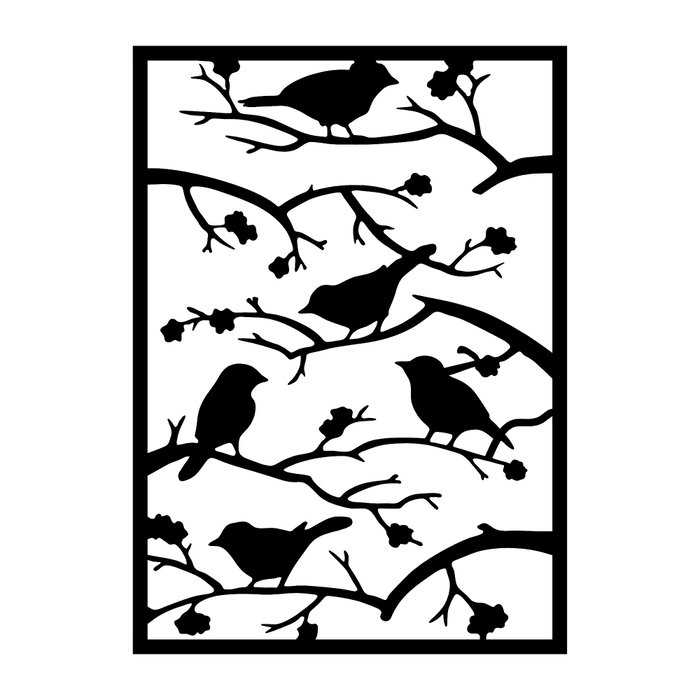 Wallity Tree Branch Birds Escultura de pared de metal negra Wallity Tree Branch Birds Escultura de pared de metal negra